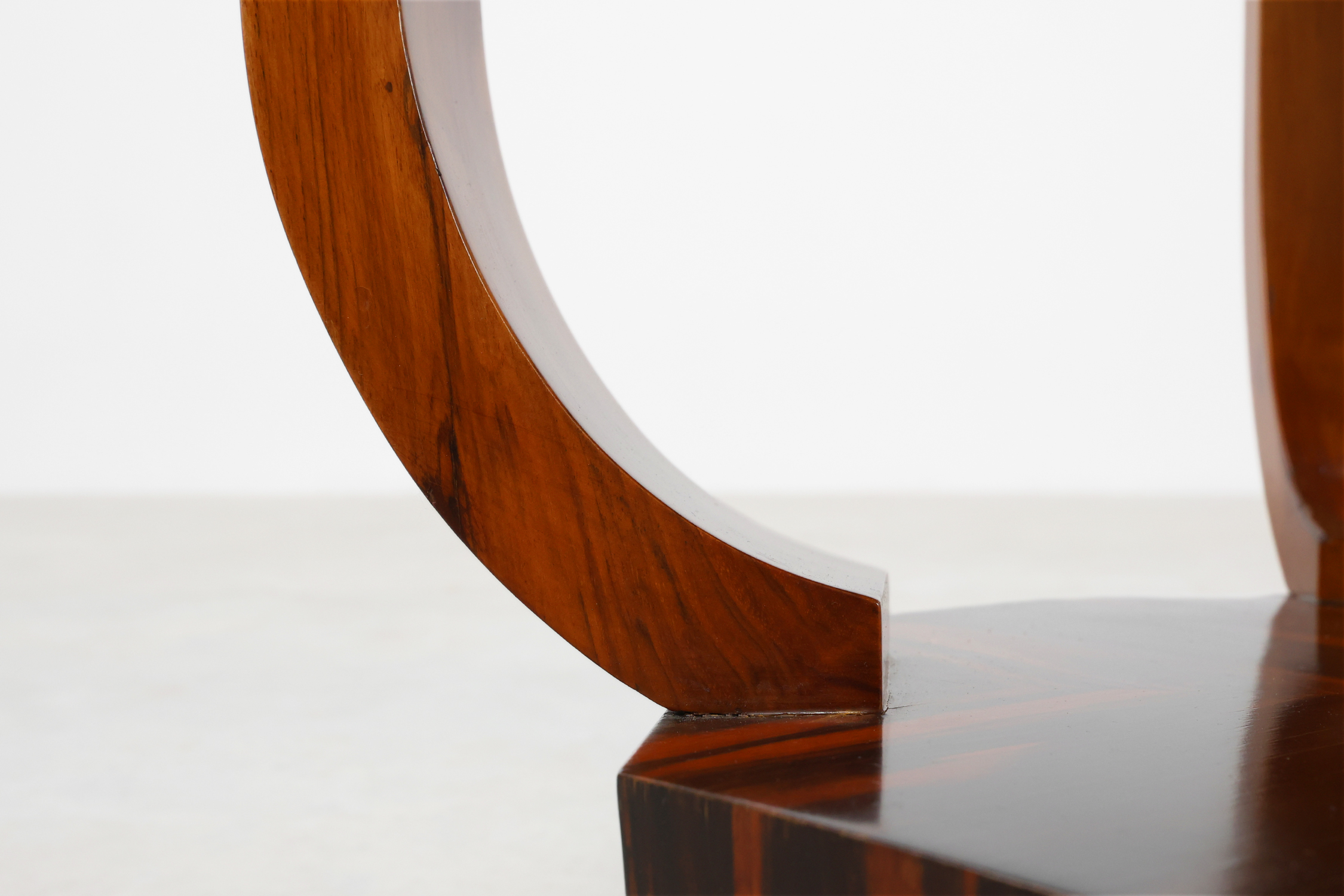 Octagonal Art Deco side or coffee table in wood, France 1920sthumbnail